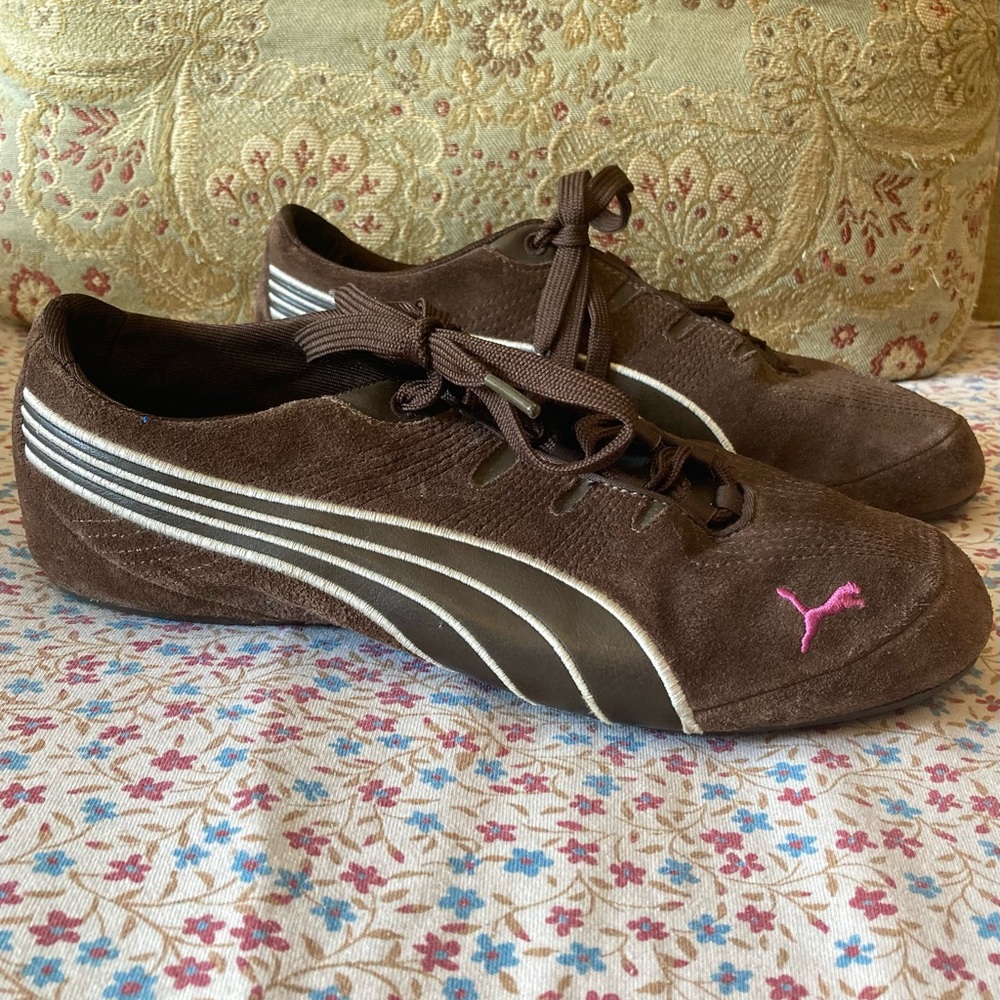 🐈⬛Vintage Y2K Brown Puma Speedcat Sneakers, size 8🤎💗 - Picture 3 of 7